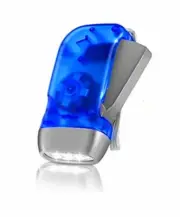 2024 Blue Hand Crank Dynamo 3 LED FLASHLIGHT Generator Charges Built In Battery