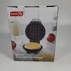 Dash Mini Snowflake Waffle Maker 4 In - White with Red/White Candy Canes ~ New