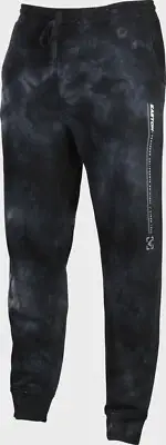 Men Easton Fleece Tapered Joggers Sweatpants Size L Large Tie Dye Black White