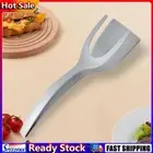 2 in 1 Non Stick Grip Fried Egg Tong Toast Bread Pancake Spatula (Grey)