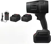 Cordless Leaf Blower with 2 Batteries and Charger, Handheld Electric Blower for Garden, Car, Home Cleaning