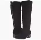 Madden Girl Persist Boots Tall Synthetic Back Zip Slouch Knee High Black 6.5 7