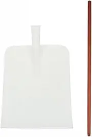 Cleaning Shovel Snow Shovel Plastic Shovel Head Wooden Handle for Road Garden Car Camping Snow Removal(42cm)