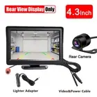 Car Rear View Backup Camera Waterproof IP67 Reverse HD Parking 4.3" Monitor