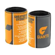 Greater Western Sydney Giants AFL Team Song Can Cooler Stubby Holder