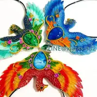 在飛比找Yahoo!奇摩拍賣優惠-現貨：跨境新款彩色孔雀鳳凰樹脂掛件 彩色神鳥墻壁裝飾樹脂工藝