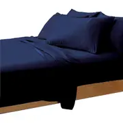 Navy Blue Bed Sheet Set 4 Piece 620 TC