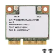 2X(AR9462 AR5B22 WB222 Half PCIe 300Mbps+Bluetooth4.0 WLAN Wifi Card D5Q2)