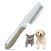 Pet Grooming Comb for Dogs and Cats, Flea Comb, Long Handled Pet Comb 2 in 1 ...