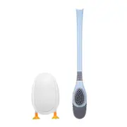 Duck Shaped Toilet Brush with Base Light Blue