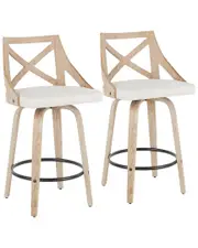 LumiSource Set of 2 Charlotte Counter Stools