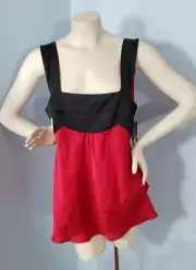 Women's NINE WEST Red & Black Dressy Tank Top Shirt sz 16 Plus Size NWT $59 Sexy