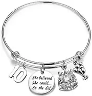 [MYOSPARK] Birthday Gift Her She Believed She Could So She Did Birthday Bracelet 10th 12th 16th 21th Bangle Bracelet