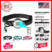 Smart QR Code Pet ID Personalized Tag Cat Collar, Reflective Nylon with Bell,...