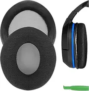 Geekria Comfort Mesh Fabric Replacement Ear Pads for Turtle Beach Ear Force P11, PX21/22/24/51/4/5, X41/42/12 Headphones Ear Cushions, Repair Parts (Black)