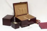 High Gloss Cherry Finish MDF Adult Cremation Urn w/ Additional Memento Box