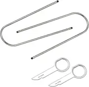 Radio Removal Tool Key and Removal Pry Tool Kit U-Shaped Set for Ford, Volkswagen, Audi, and Mercedes, Most Car CD DVD Audio Frequency Converter Stainless Steel 4PCS