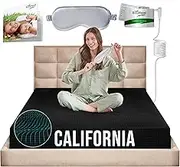 Earth Grounding Fitted Sheet California Size with 12% Silver Fiber & 4% Silk & 84% Organic Cotton - Black - Soft Earth Grounding Well Bed Sheets - Grounded Conductive Bed Sheets for Better Sleep