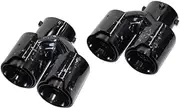 Compatible For BMW 304 Stainless Steel Black Plated Exhaust Tip 2021-2024 G23 M440i G20 G21 M340i G42 M240i Four Outlet Muffler Tail Tip(MD-3)