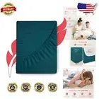 Elegant Teal California King Fitted Sheet - Breathable 1000 Thread Count Cotton