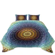 Orange to Blue Glass Illusion Coverlet