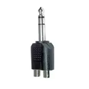AEON AN7 6.35mm Stereo Male to 2 RCA Female Audio Plug Socket Adapter [Aeon-AN7]