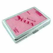 Vintage All for You Silver Metal Cigarette Case RFID Protection Wallet Valentine