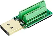 DisplayPort Solderless Male Quick Connector, 20Port Terminal Solderfree Breakout Connector Board for Computer Monitor PC Gaming Laptop TV