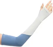 [MyHaing] 1 Pair Nylon Elastic Ice Silk Body Stockings Outdoor Sunscreen Anti-UV Fashionable Color Blocking Palm Arm Sleeve Suitable for Ladies