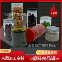 在飛比找樂天市場購物網優惠-透明蓋塑料罐整箱現貨 pet透明塑料瓶食品級密封罐花茶包裝罐