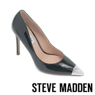 【STEVE MADDEN】EVELYN-C 拼接尖頭細跟高跟鞋(黑色)