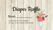 10 Baby Shower Diaper Raffle Cards - Bumble Bees - Shower Game - Baby Elephant