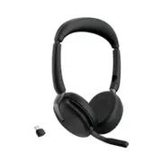 Jabra Evolve2 65 Flex MS Teams, Stereo Bluetooth Headset, Link380c USB-C Dongle, Foldable Design, 2Yr Warranty ANC