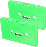JEWEDECO 2pcs Retro Cassette Tape Storage Box Empty Audio Holder for Home Vintage Style Organizer for Blank Recording Tapes for Bookshelves and Desks