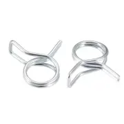 Double Wire 7mm Fuel Line Hose Tube Spring Clips Clamp Zinc Plated 10Pcs
