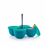 Tupperware Essentials Condiment Server Salsa dip bowls New
