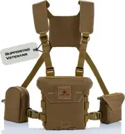Lone Trail binocular harness chest pack bino With rangefinder pouch...