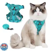 Tryonpet Cat Harness and Leash Set, Cat Escape Proof Adjustable Vest with Lea