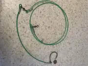 3 PACK! SHARK LEADER casting RIGs! 13/0 offset circle hook 5’ 600lb mono fishing