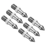 3/8 Inch Thread Tripod Spike, 6 Pack Camera Mount Adapter Style 2, Silver