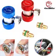 2Pcs R134A Quick Connector Adapters Coupler Car A/C Manifold Gauge Low High HVAC