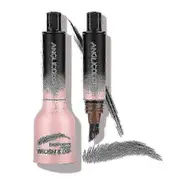 Waterproof Eyebrow Pencil Hair-Like Strokes Angled Eye Brow Brush Women color06Grayblack