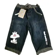 BABY LOONEY TUNES Label Size 1 Vinatge New With Tags c2005 Kids Blue Jeans