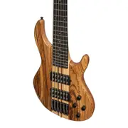 J&D Luthiers 6-String Contemporary Neck Through Active Electric Bass Guitar (Natural Satin)