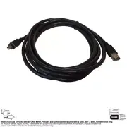 Cable Firewire IEEE 1394 400Mbps 4-Pin Male 6-Pin Male Black 10FT #150054