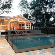 VINGLI Pool Fence 4Ft x 12Ft Swimming Pool Fences for Inground Pool,Pool Fencing, Black (4'x12')