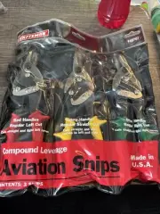 Sears Craftsman USA Nos Compound Leverage Aviation Snips 42707 3pc Red Green Ylw