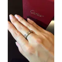 在飛比找蝦皮購物優惠-(售出）Cartier 單鑽絕版love系列白金戒指 （聖誕