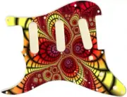 Pickguard Stratocaster Graphic LEFT HANDED to fit Fender 11 Hole Fractal 1