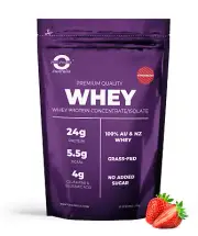 4KG - WHEY PROTEIN ISOLATE / CONCENTRATE - STRAWBERRY - GRASS-FED POWDER